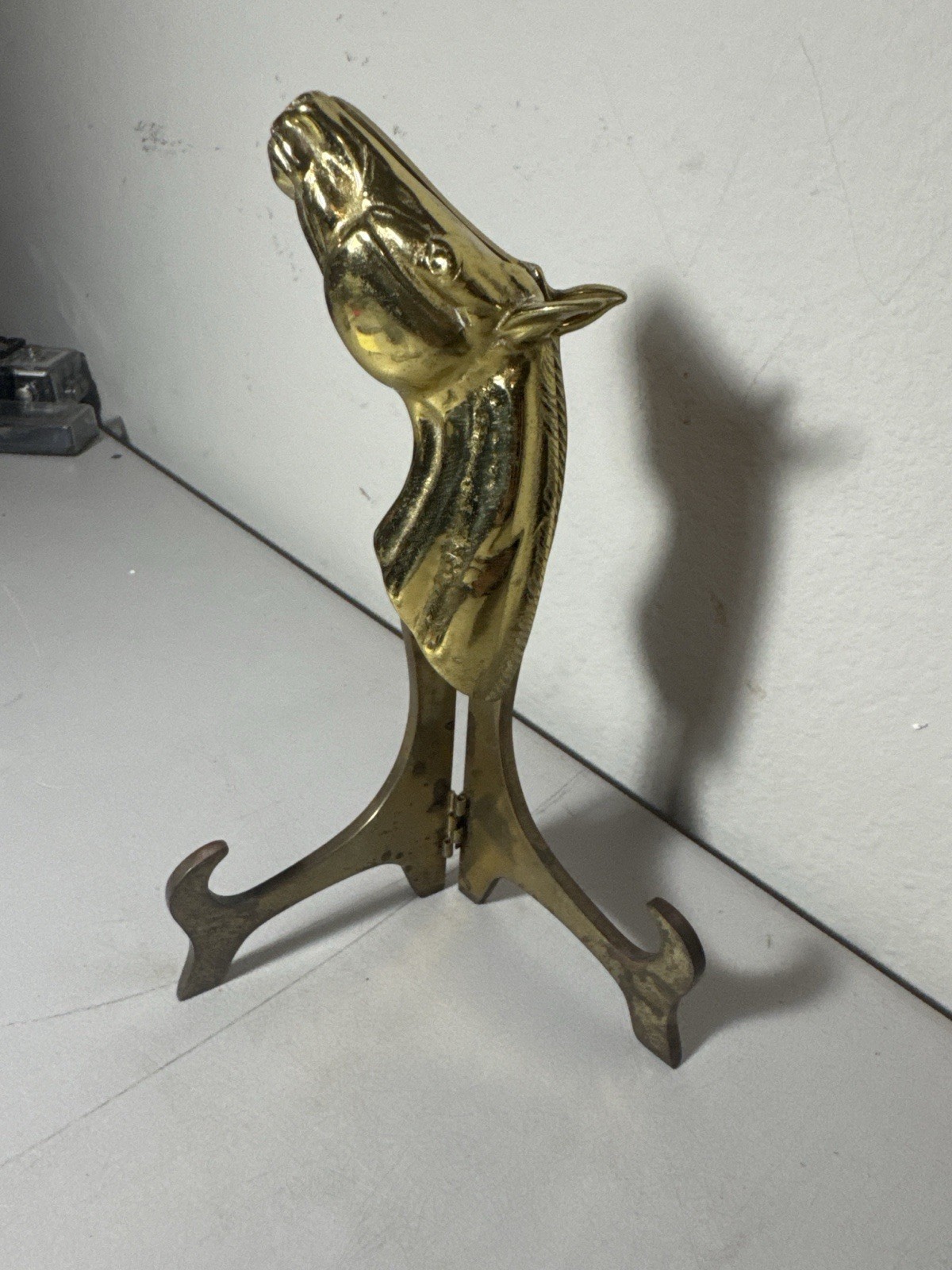 Vintage PM Craft 1967 Brass Horse Head Sculpture Figurine Paperweight Bookend