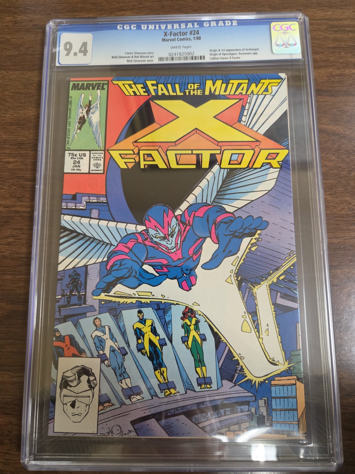 X Factor  24 Cgc 9.4  White 0ages First  Appearance Of Archangel