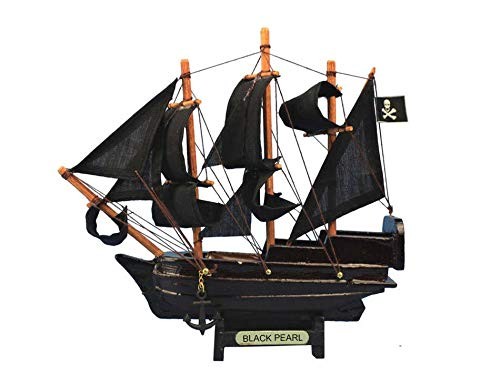 Hampton Nautical Wooden Black Pearl Pirates of The Caribbean Model Pirate Ship Hampton Nautical Wooden Black Pearl Pirates of The Caribbean Model Pirate Ship