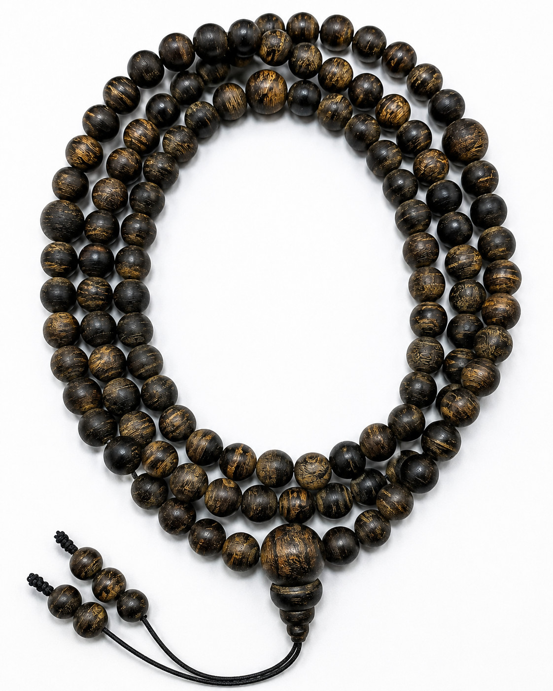 108 Beads Kalimantan Malinau Sinking Agarwood Tasbih 8mm Natural Oud Prayer