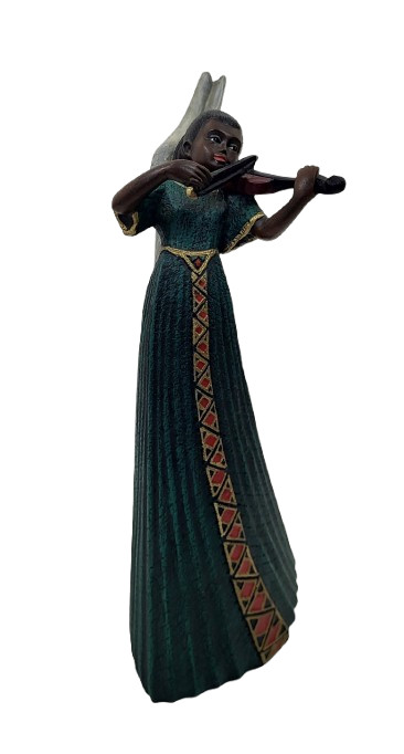 Enesco Parastone Mahogany Princess Angel Playing the Violin