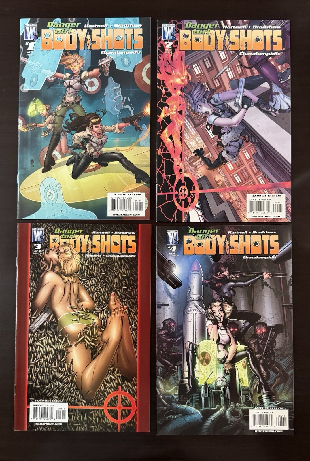 DANGER GIRL BODY SHOTS comics #1 2 3 4 ~ FULL SET