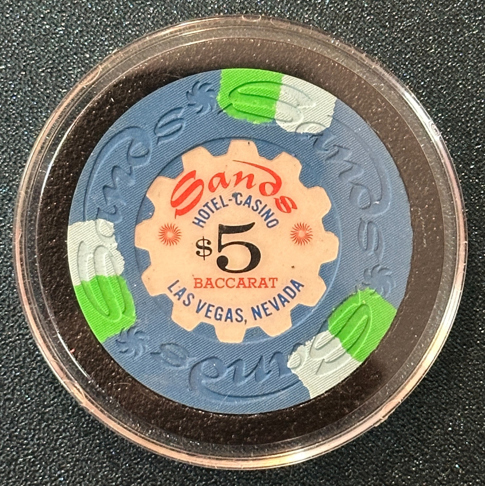 $5 Sands Baccarat [TCR S: 300-349] Casino Chip Las Vegas NV