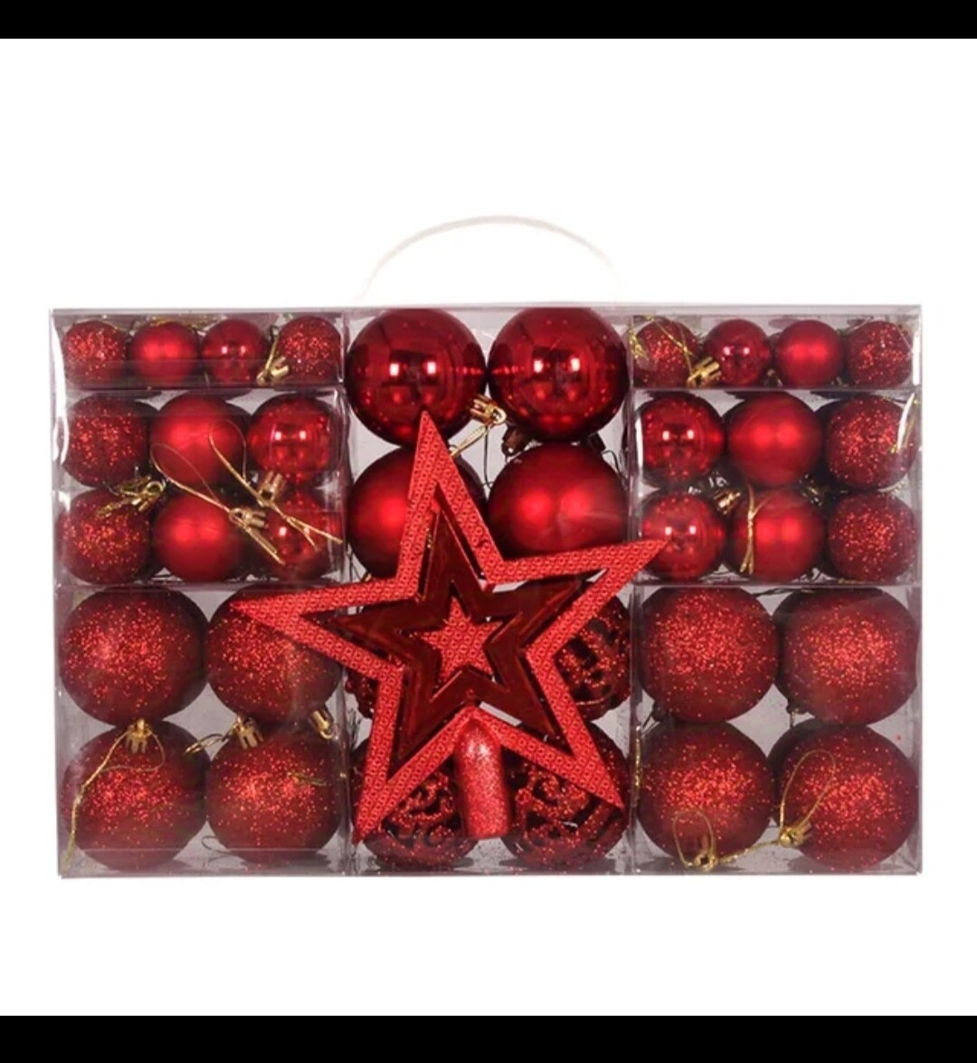 101 Pcs Christmas Tree Ornaments Ball Set with Shatterproof Decoration 101 Pcs Christmas Tree Ornaments Ball Set with Shatterproof Decoration