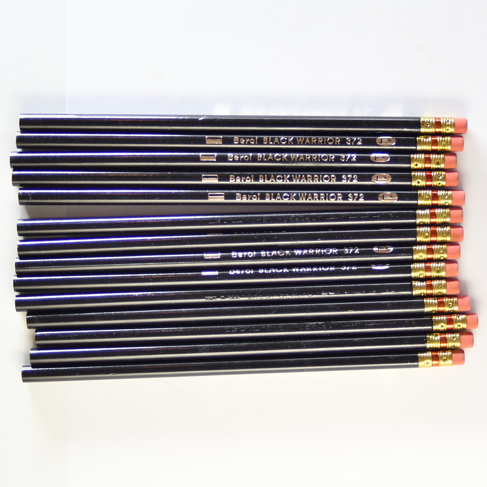 14pcs Berol Black Warrior No 1 Pencils Loose New #1 372 372-1 Soft B Drawing