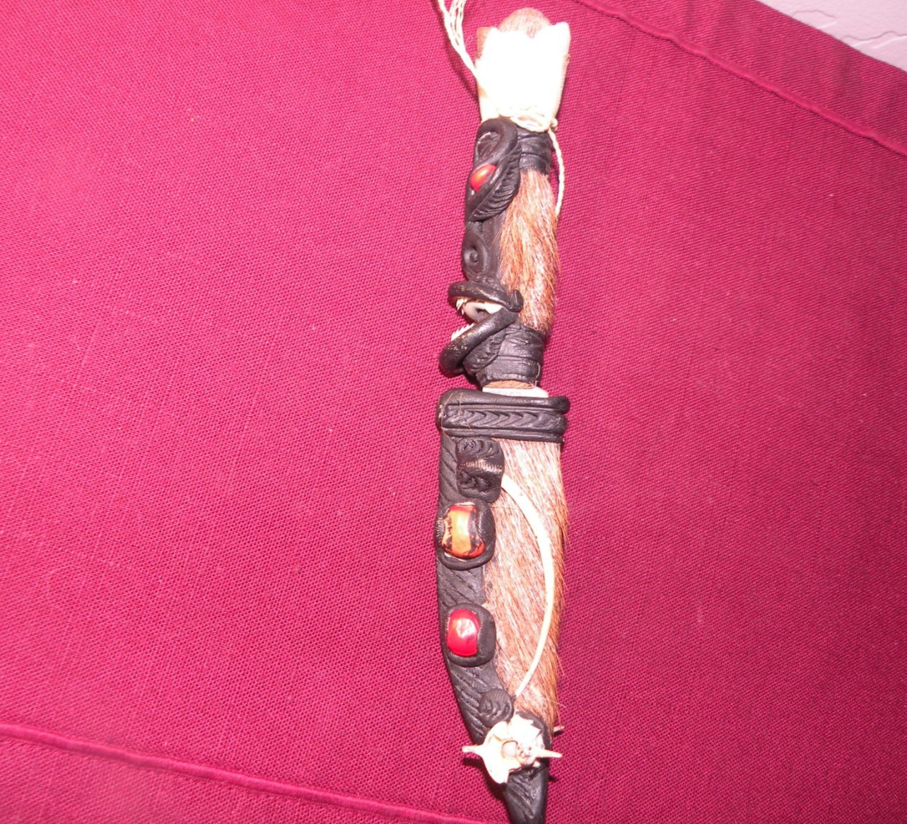 Brazilian Brazil Knife Piranha Teeth Bones Sacrificial Knife Metalcan
