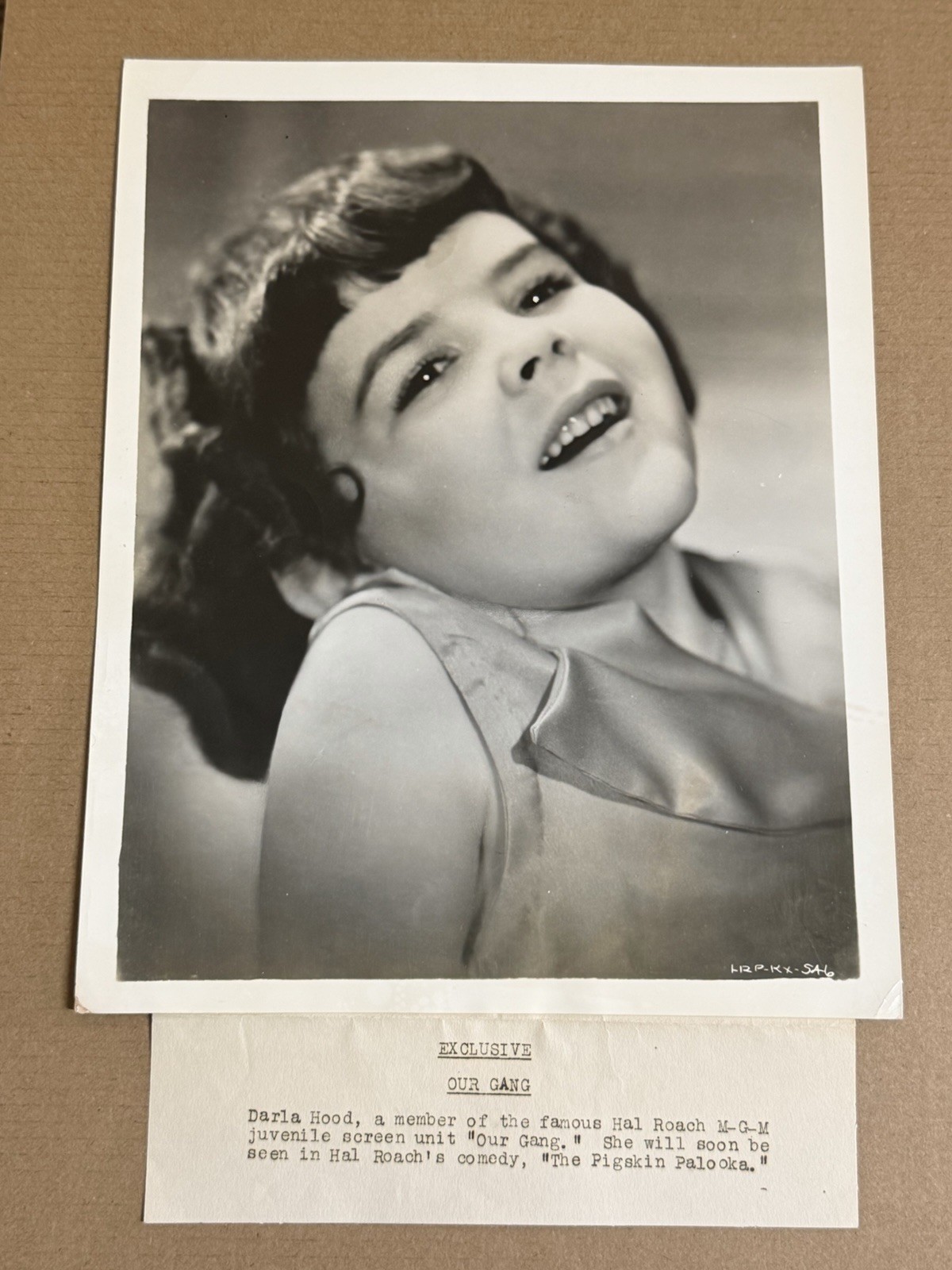 1937 Darla Hood Our Gang Little Rascals Original MGM Press Photo Hal Roach