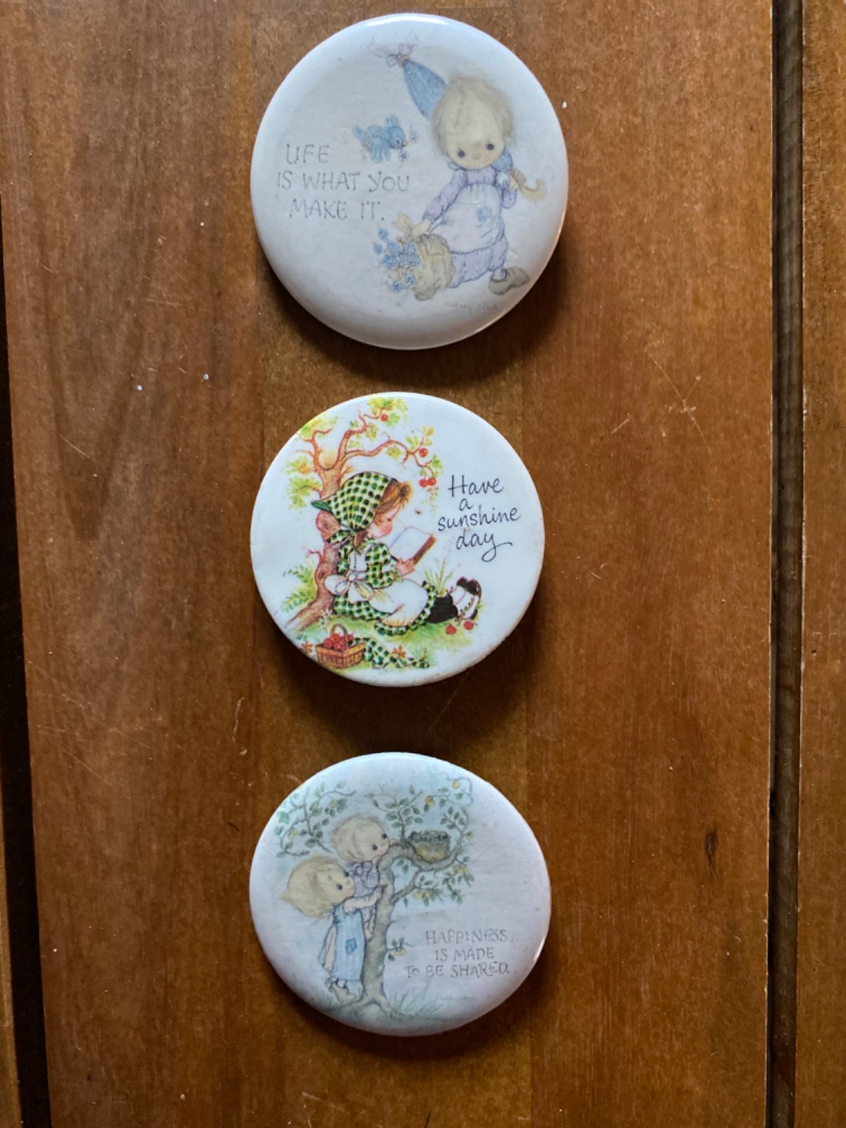 Vintage 1970s Hallmark Betsey Clark Pinback Buttons Lot 3 Sunshine Happiness