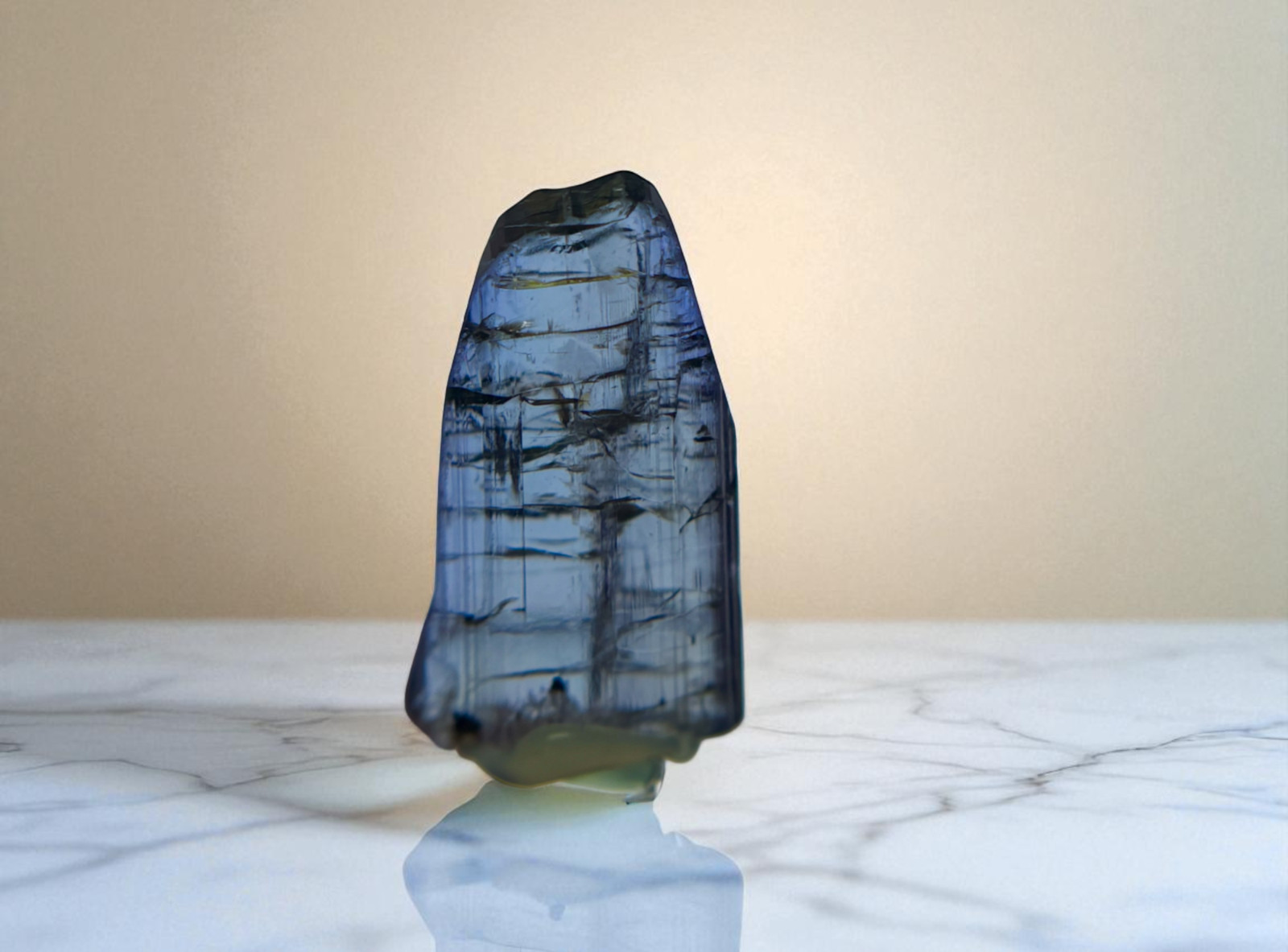 Premium Pleochroic Unheated Natural Tanzanite Crystal Raw Gemstone 5.97 Carats