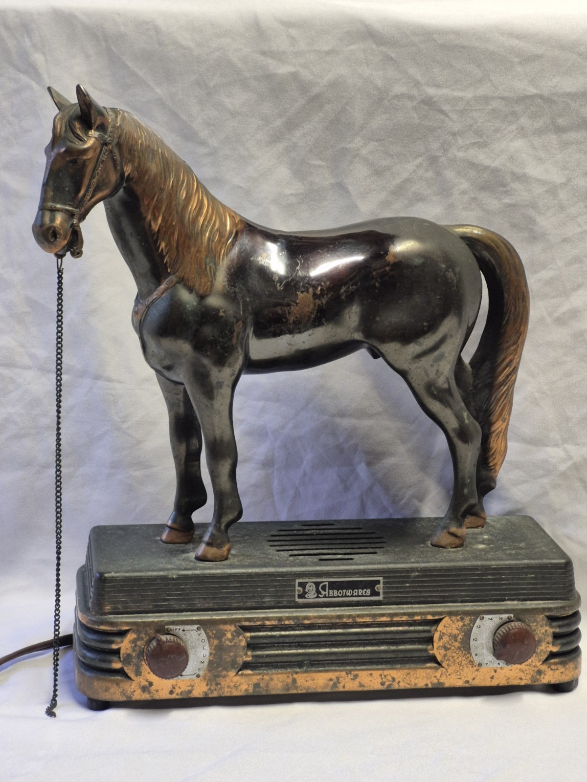 1947-49 Abbotwares Z477 Western Horse Tube Radio Untested Copper Antenna Plug 1947-49 Abbotwares Z477 Western Horse Tube Radio Untested Copper Antenna Plug