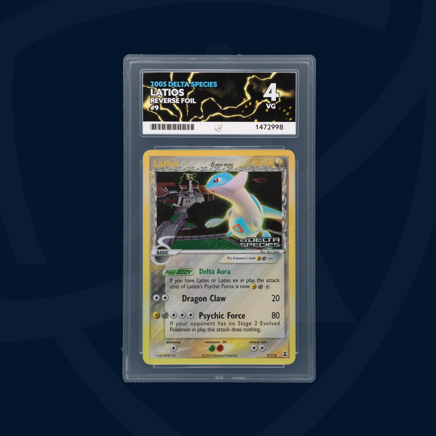 Pokemon Latios 9/113 EX Delta Species 2005 Reverse Holo Foil ACE 4 Graded Card
