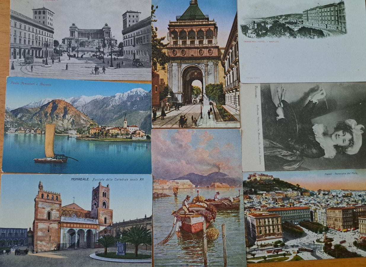 Lot of 8 ITALY Vintage Postcards ca.1900\'s-1930\'s Lot of 8 ITALY Vintage Postcards ca.1900\'s-1930\'s