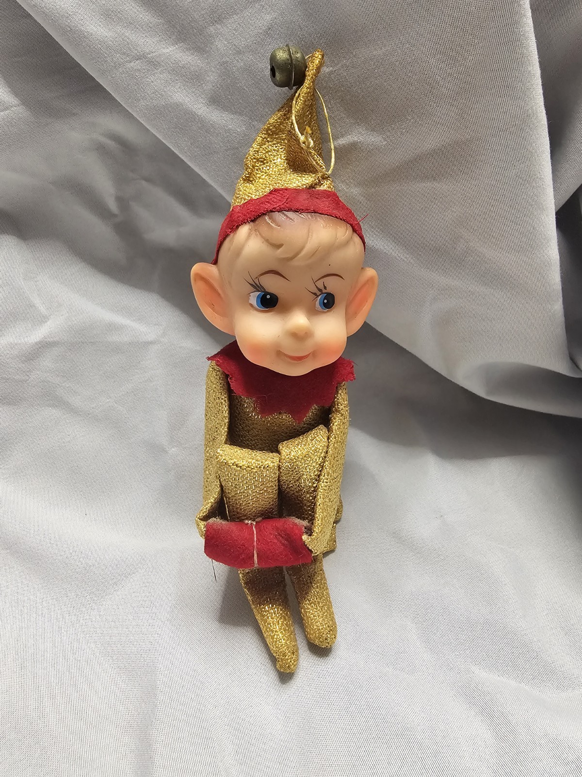 Vtg Pixie Elf 50’s/60’ Christmas Gold Knee Hugger Sakai Made in Japan Vtg Pixie Elf 50’s/60’ Christmas Gold Knee Hugger Sakai Made in Japan