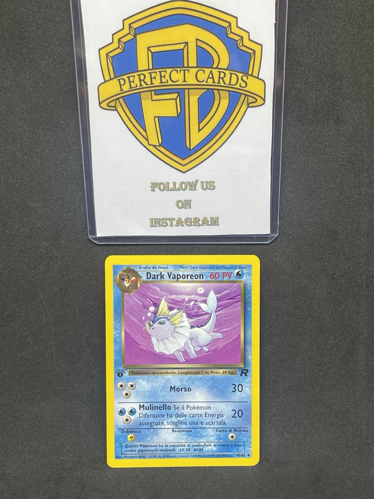 POKÉMON ROCKET 1 EDITION DARK VAPOREON UNCOMMON 45/82 NM
