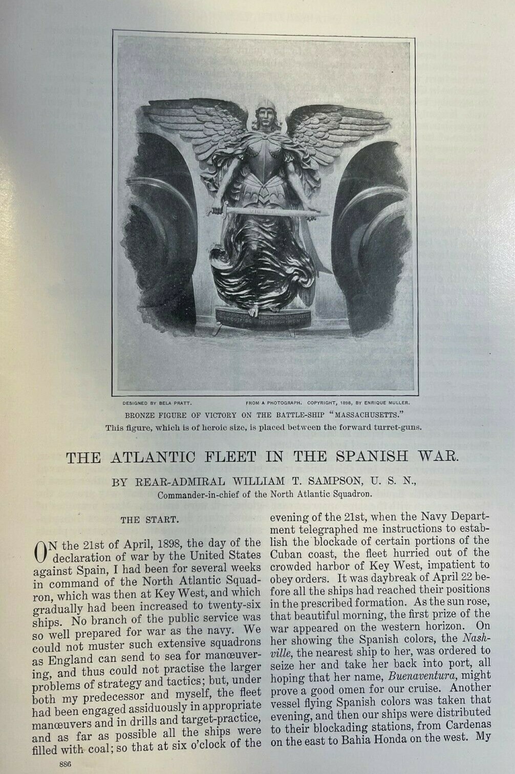 1899 Atlantic Fleet in Spanish American War by Admiral William T. S  illustrated