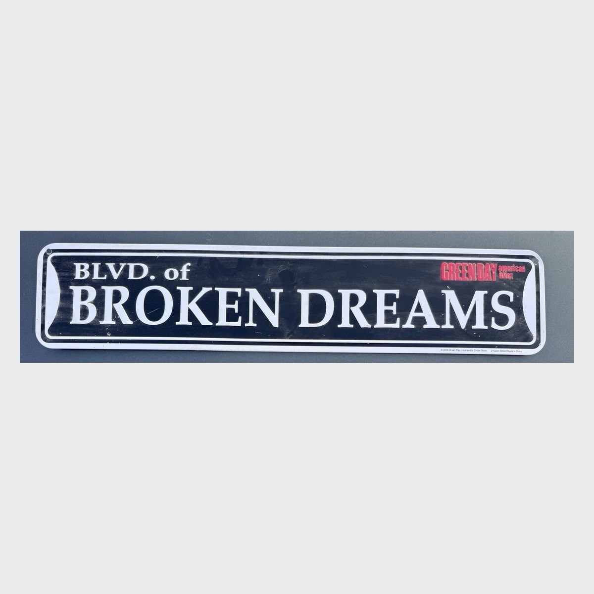 Green Day Boulevard Of Broken Dreams Metal Sign 2005 American Idiot Vintage Green Day Boulevard Of Broken Dreams Metal Sign 2005 American Idiot Vintage