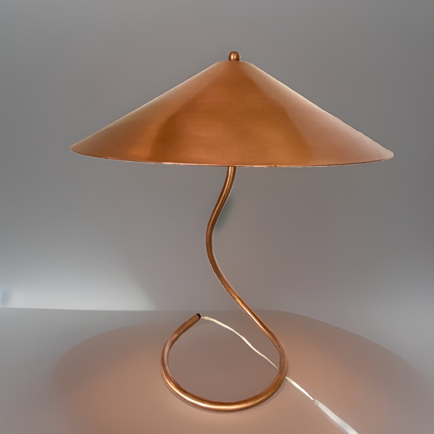 Vintage Kurt Versen Table Desk Lamp Gooseneck Saucer Rare Mid Century Modern 
