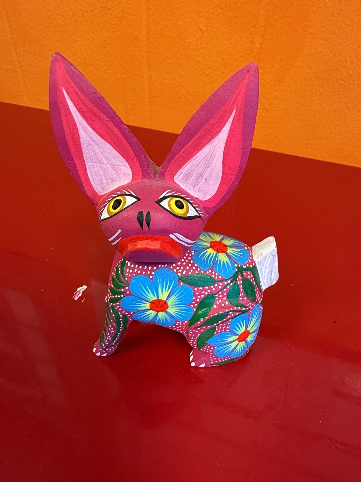 Oaxacan Wood Carving Rabbit Alebrije Mexican Folk Art Hand Painted Oaxacan Wood Carving Rabbit Alebrije Mexican Folk Art Hand Painted