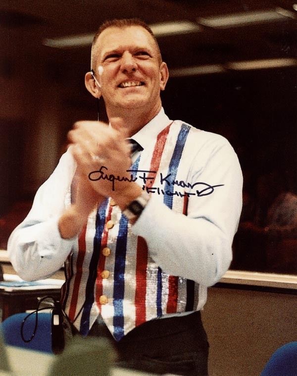 EUGENE GENE KRANZ SIGNED 8X10 PHOTO FLIGHT DIRECTOR APOLLO NASA RARE BECKETT BAS