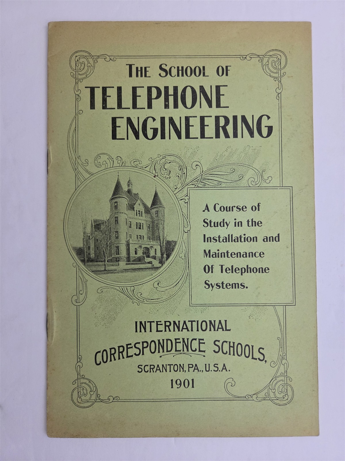 1901 antique scranton pa TELEPHONE ENGINEERING ICS COURSE electrical TELEGRAPH
