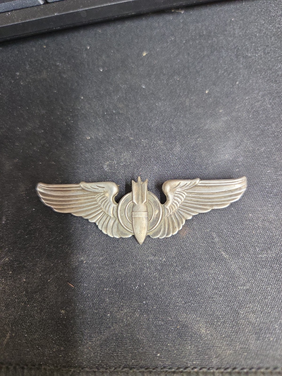 Winged Aviation Insignia Pin Badge Silver Tone Back Marked Winged Aviation Insignia Pin Badge Silver Tone Back Marked