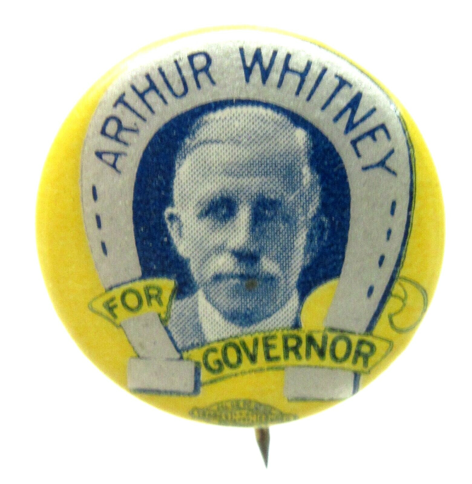 1925 ARTHUR WHITNEY for Governor NEW JERSEY pinback button with back paper ^