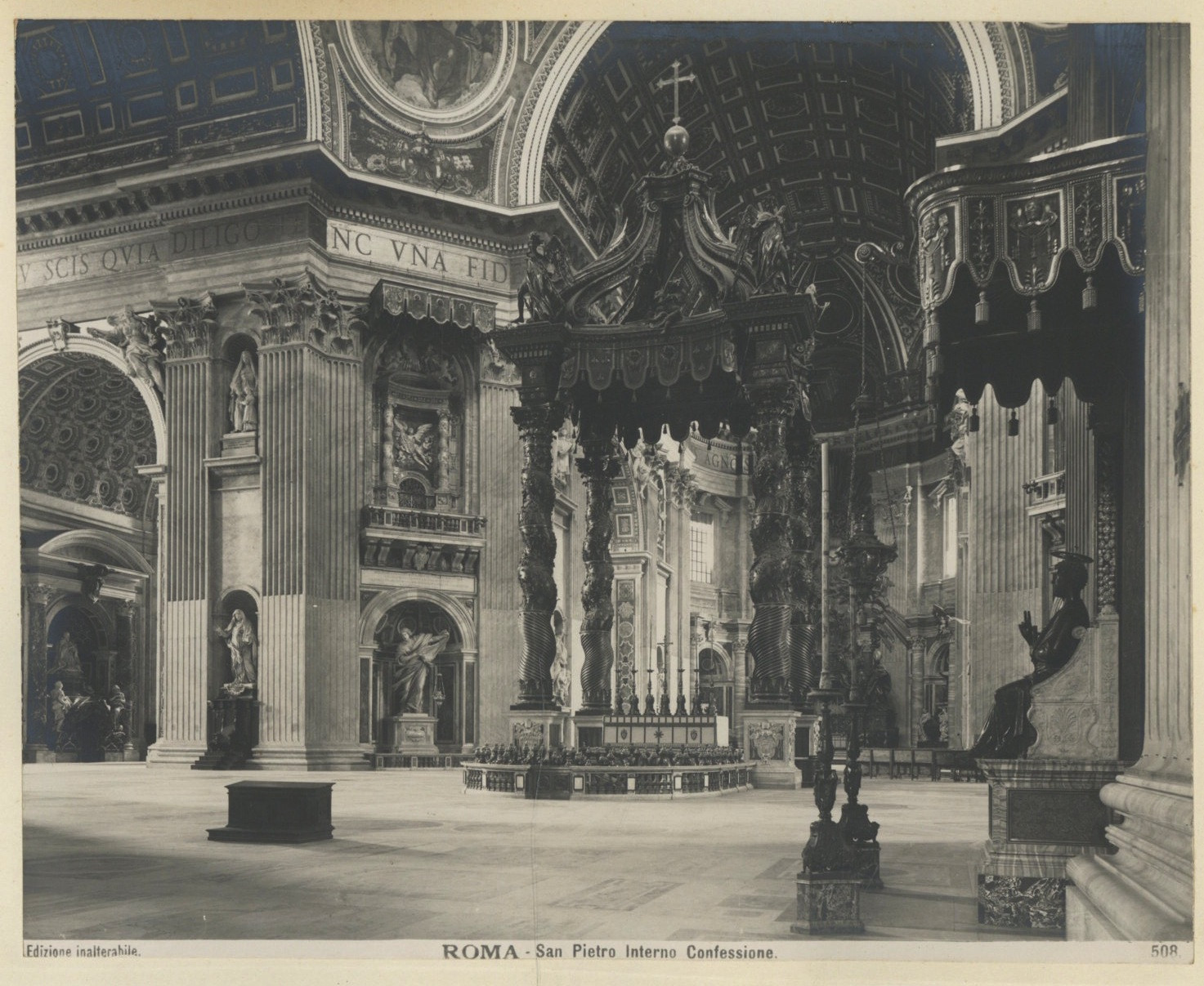 Italy, Roma, San Pietro, Interno Confessione Silver Print 18x24 C