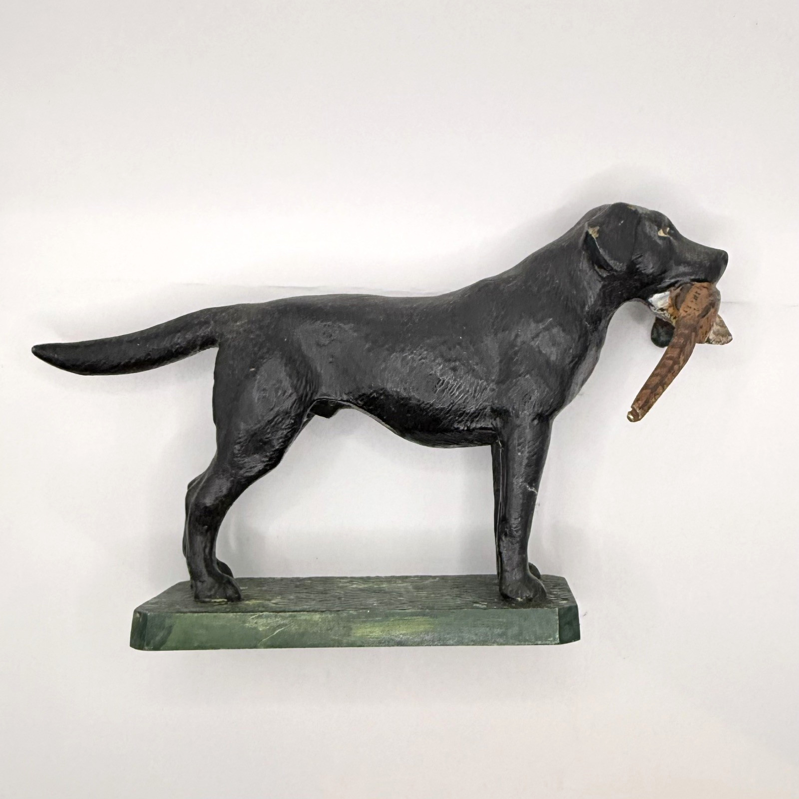 VINTAGE LOUIS LEJEUNE - HUNTING DOG & PHEASANT CAR MASCOT VINTAGE LOUIS LEJEUNE - HUNTING DOG & PHEASANT CAR MASCOT