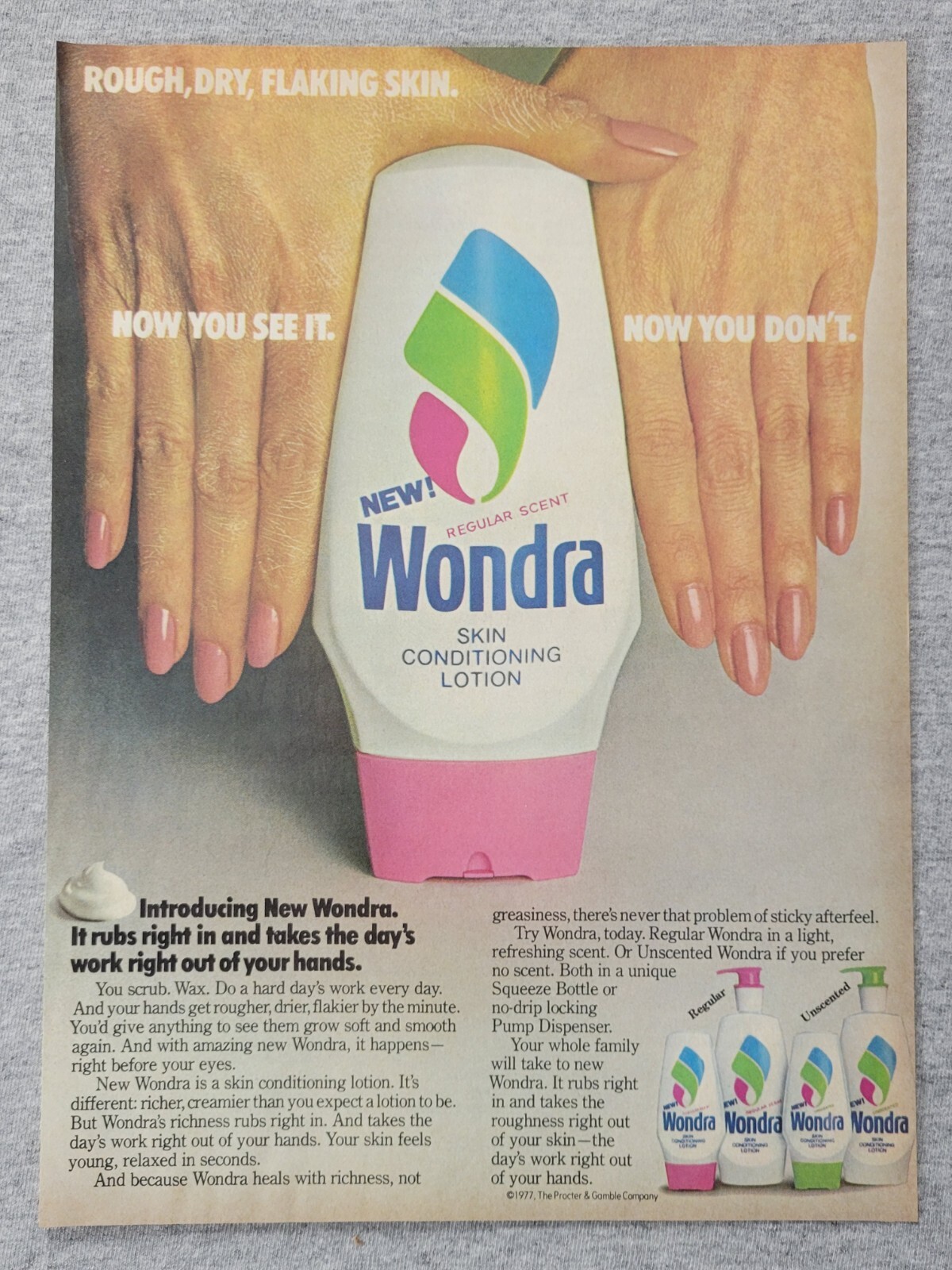 1978 Magazine Advertisement Page Wondra Skin Conditioning Lotion Print Ad