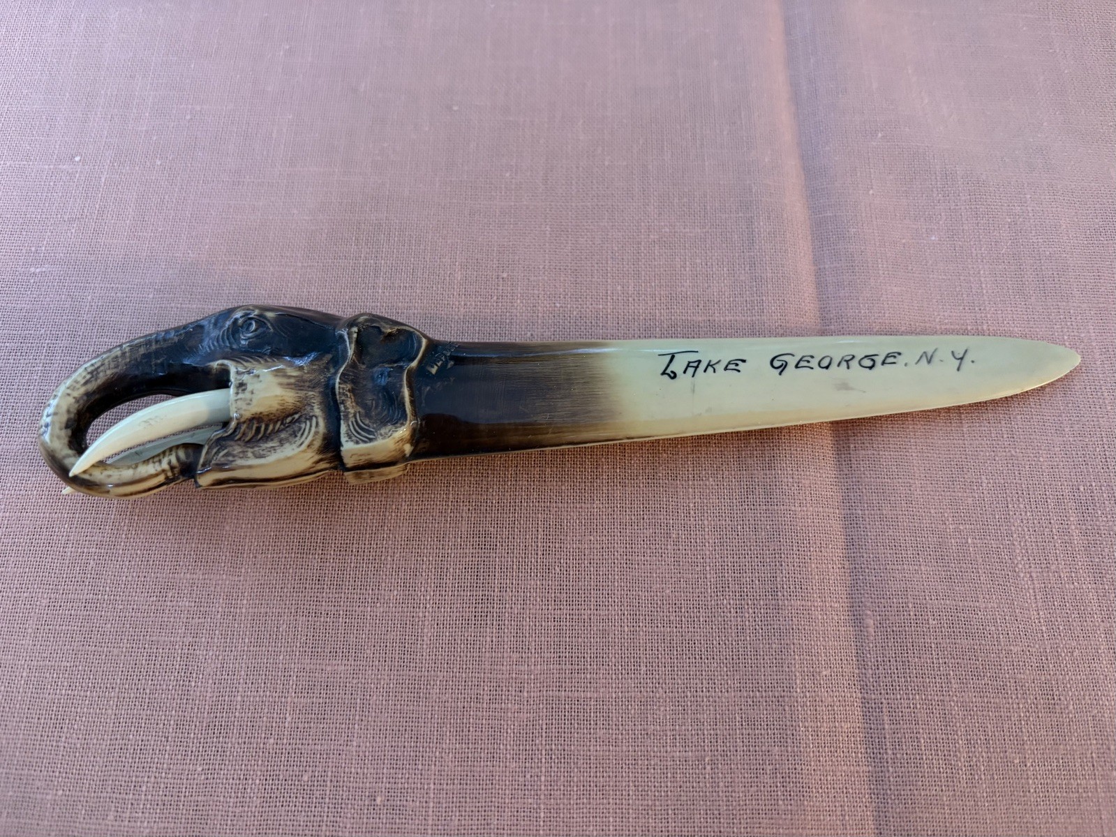 VINTAGE DEPOSE GERMANY CELLULOID ELEPHANT LETTER OPENER VINTAGE DEPOSE GERMANY CELLULOID ELEPHANT LETTER OPENER