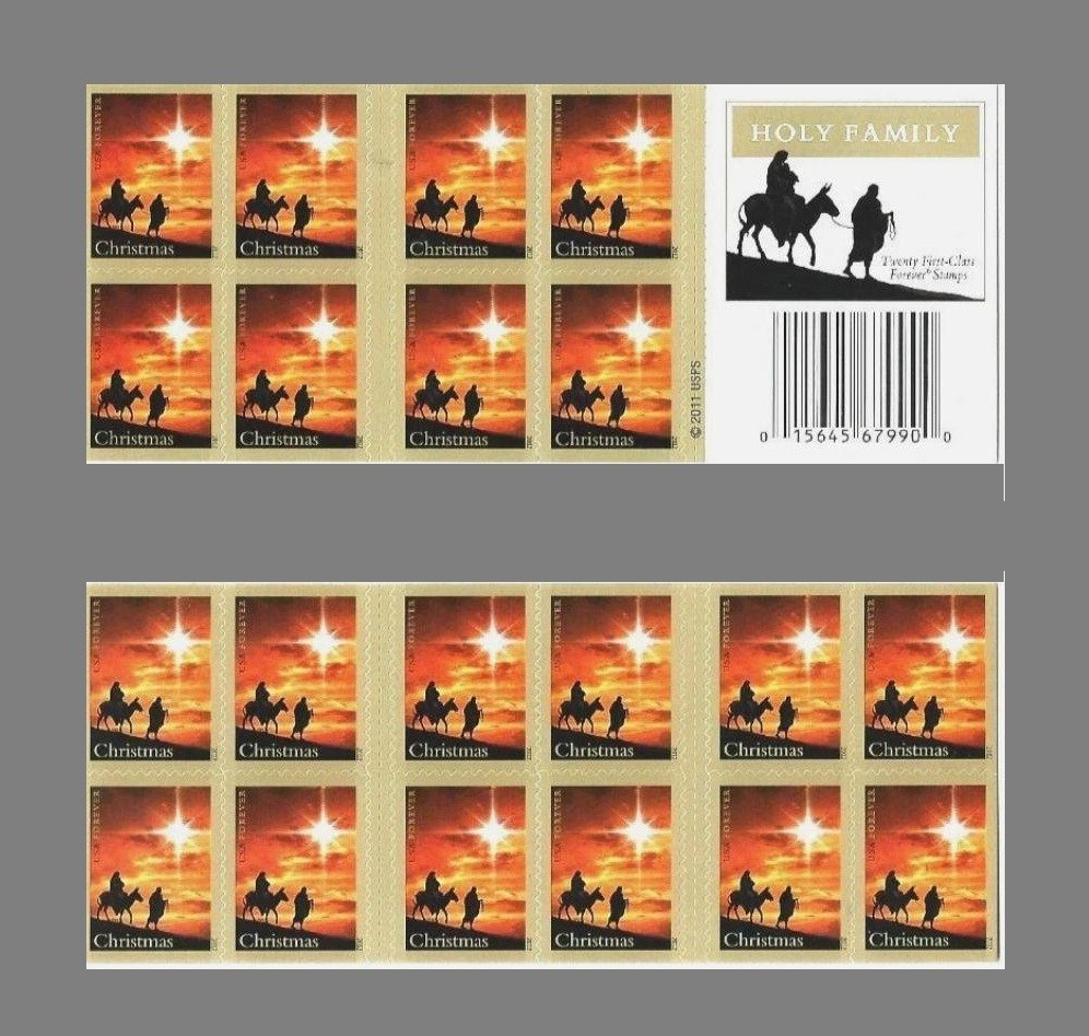 Scott#4711a Holy Family 2012 Forever 5 Booklets Total 100 Pcs MNH Unused Lot Scott#4711a Holy Family 2012 Forever 5 Booklets Total 100 Pcs MNH Unused Lot