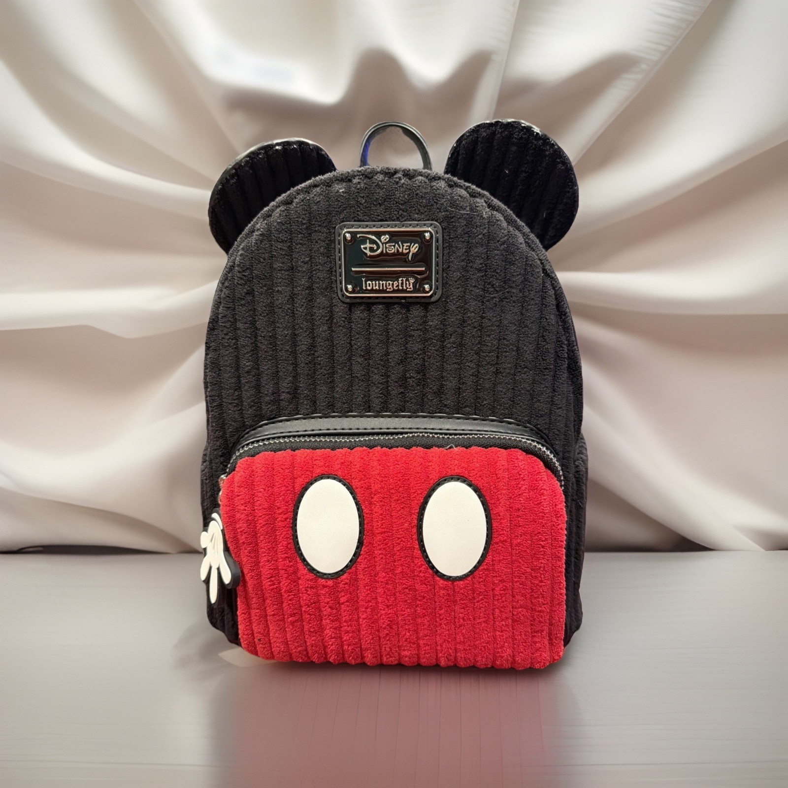 NWT Loungefly Exclusive Disney Mickey Mouse Plush Corduroy Cosplay Mini Backpack