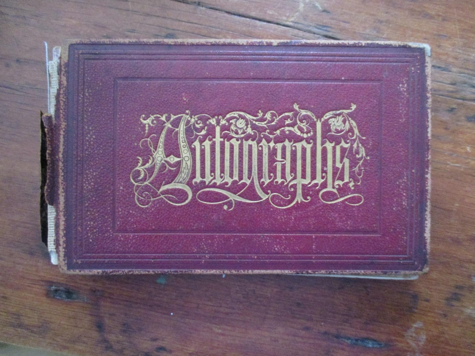 1869 AUTOGRAPH ALBUM WALTHAM MASSACHUSETTS signatures