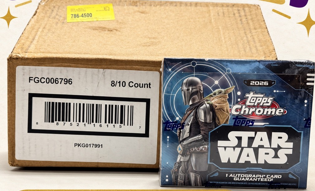 2026 Topps Chrome Star Wars Hobby 8-Box Sealed Case IN HAND READY TO SHIP