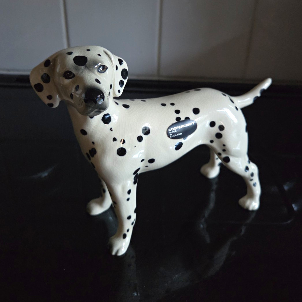 Coopercraft Ceramic Dalmatian Standing Dog Figurine Vintage
