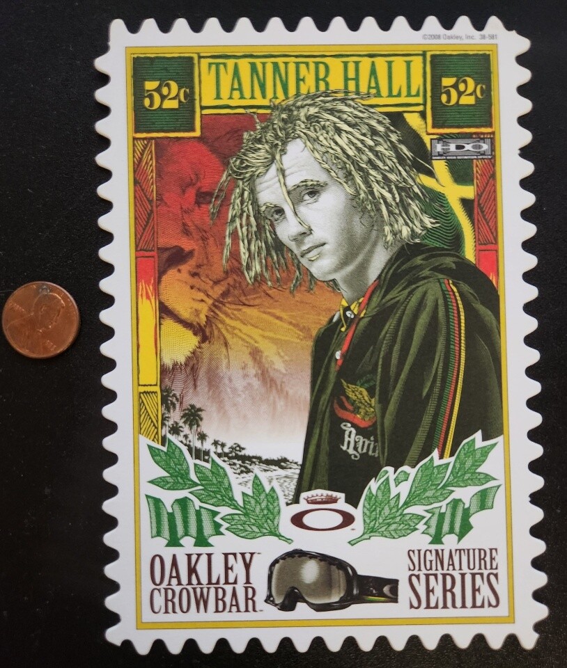 OAKLEY 2008 TANNER HALL SKI dealer promo display card 2 Flawless New Old Stock OAKLEY 2008 TANNER HALL SKI dealer promo display card 2 Flawless New Old Stock