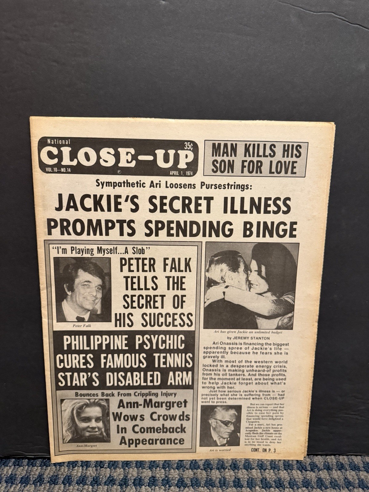 1974 April 1st National Close-Up Newspaper, Peter Falk, Ann Margret (10U) 1974 April 1st National Close-Up Newspaper, Peter Falk, Ann Margret (10U)