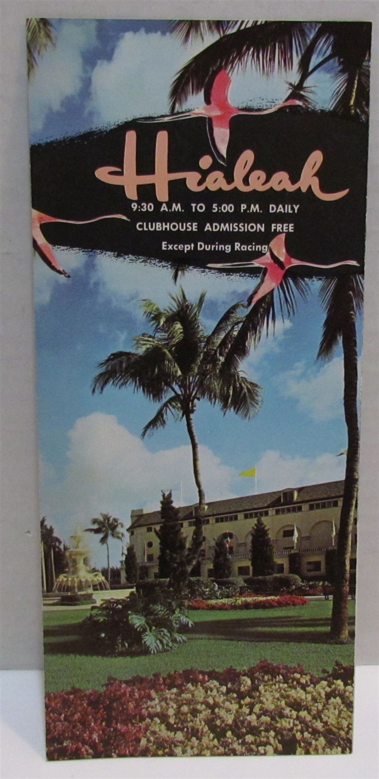 Vintage Hialeah Travel Brochure, Miami Florida Horse Racing 