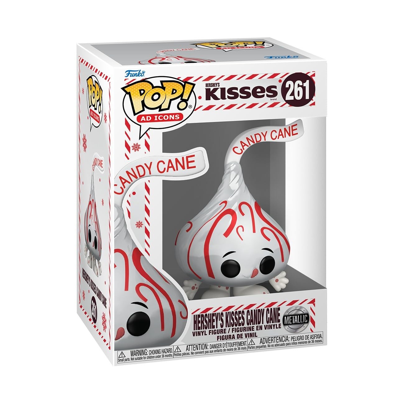 Funko Pop AD Icons: Hershey's - Hershey's Kisses Candy Cane - Metallic - Collec