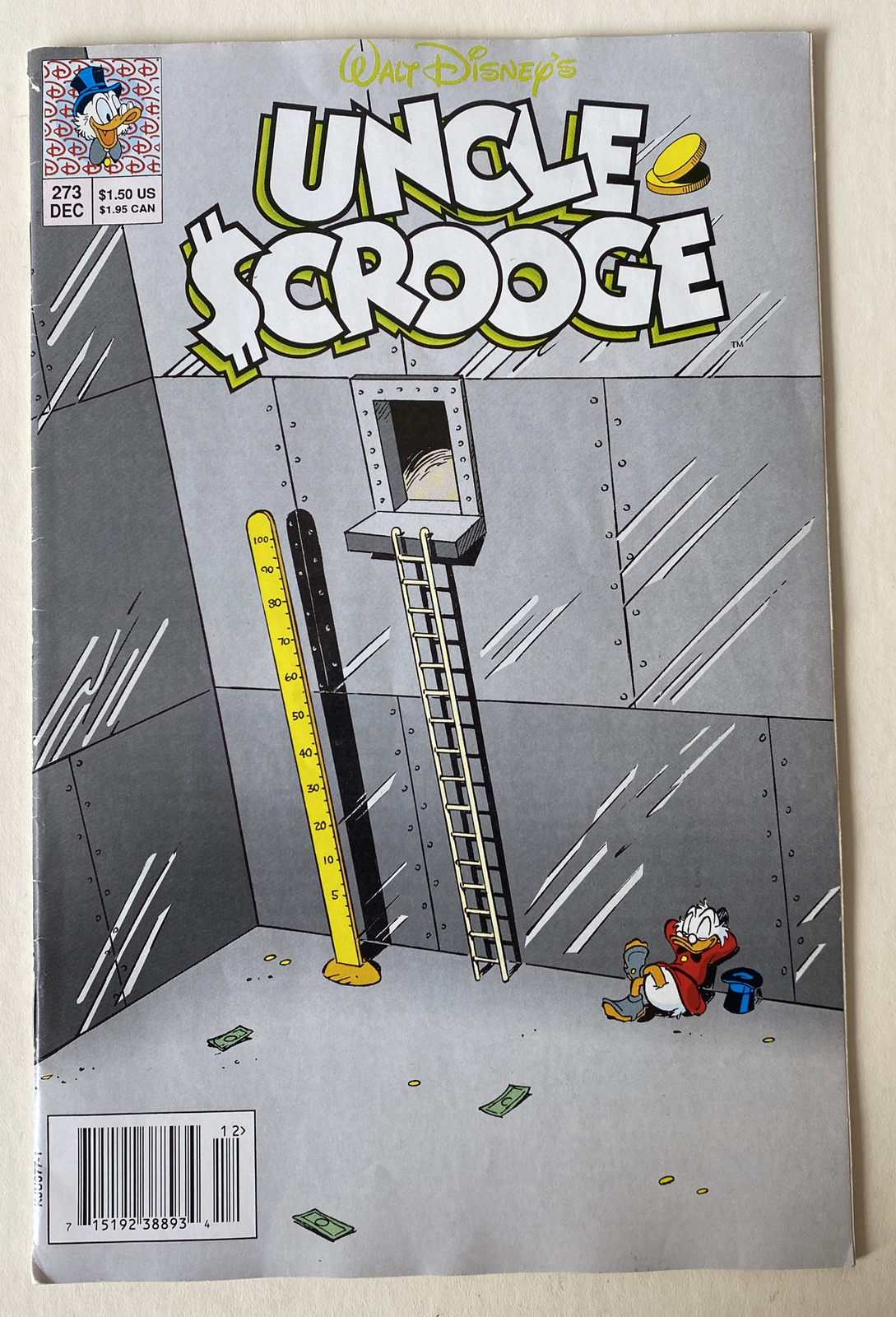 Walt Disney\'s Uncle Scrooge #273 VF+ 1992 Walt Disney Comics Donald Duck