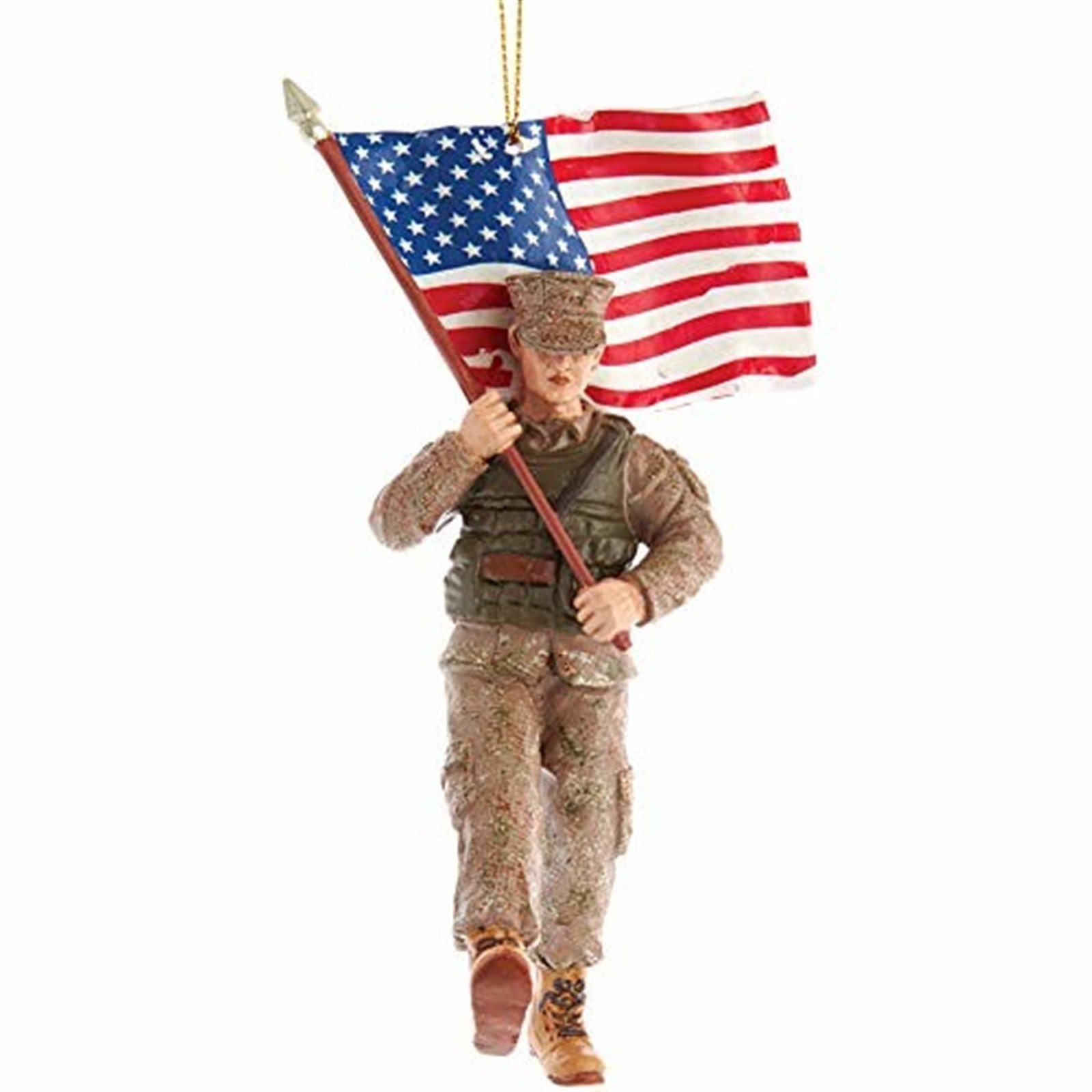 Kurt Adler Resin Ornament for Christmas Tree, U.S. Marine Corps Soldier Kurt Adler Resin Ornament for Christmas Tree, U.S. Marine Corps Soldier