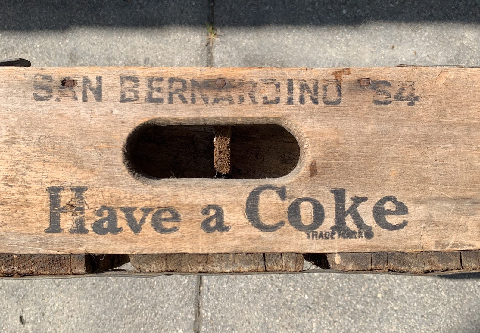 VTG 1964 Coca-Cola Wooden Crate Box San Bernardino CA – Los Angeles 18.5”x12.5”