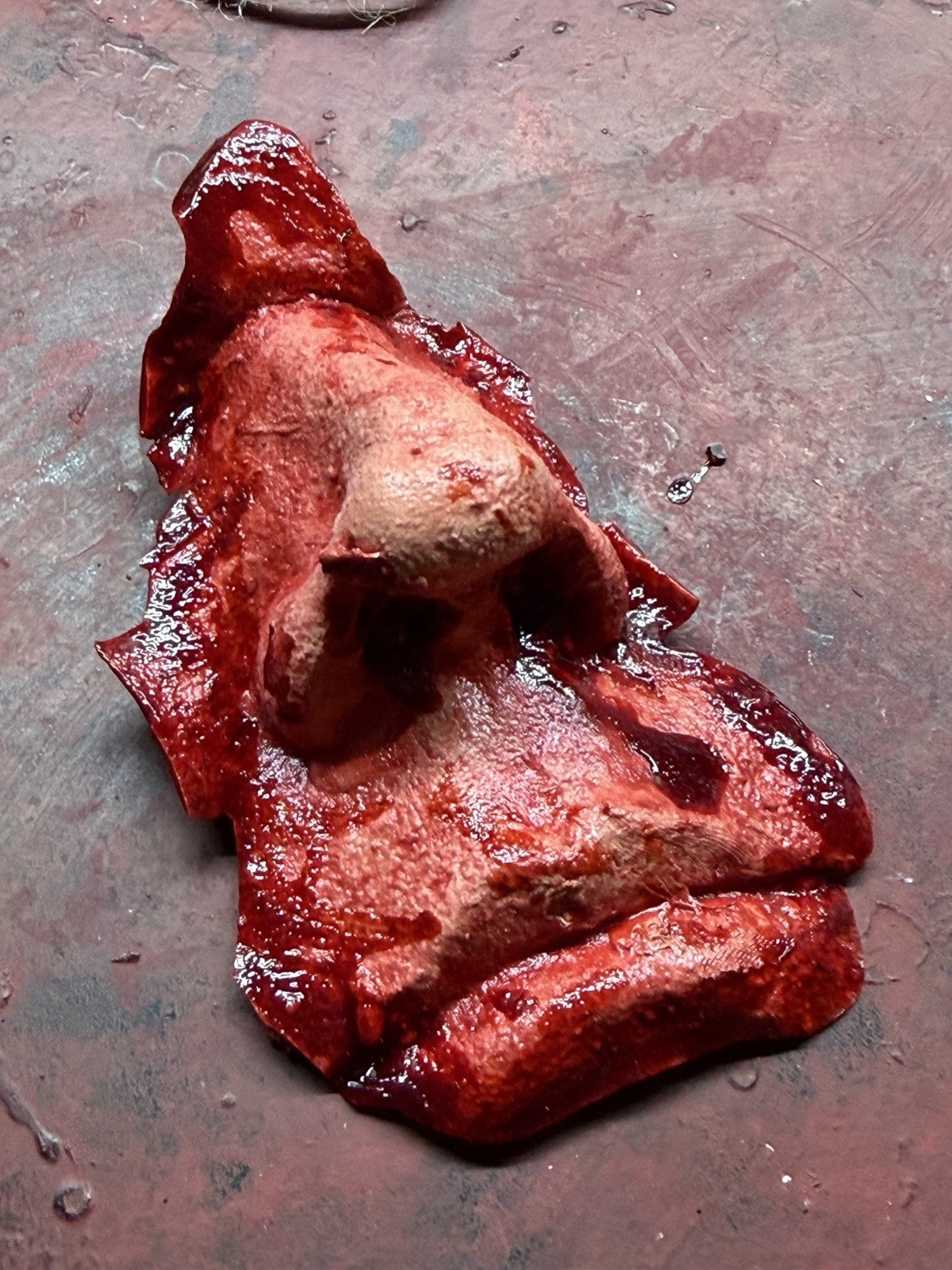Severed Human Skin Face Chunk Halloween Bloody Gore Body Parts Props Skinned Severed Human Skin Face Chunk Halloween Bloody Gore Body Parts Props Skinned