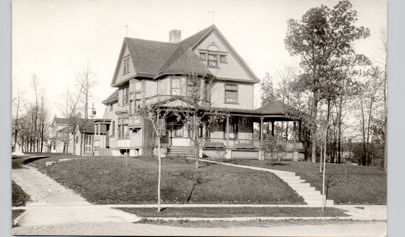 EA DOW RESIDENCE fond du lac wi c1910 postcard wisconsin real photo rppc