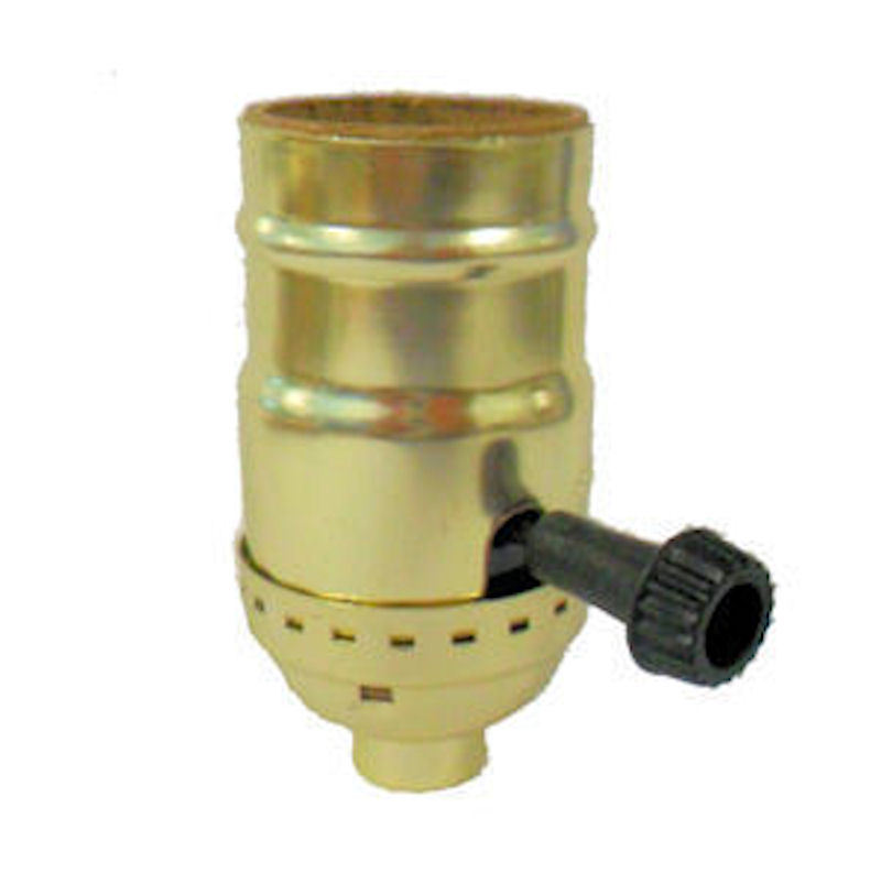 3 TERMINAL 2 CIRCUIT BRASS PLATED NIGHT-LITE LAMP PART SOCKET   TR-44