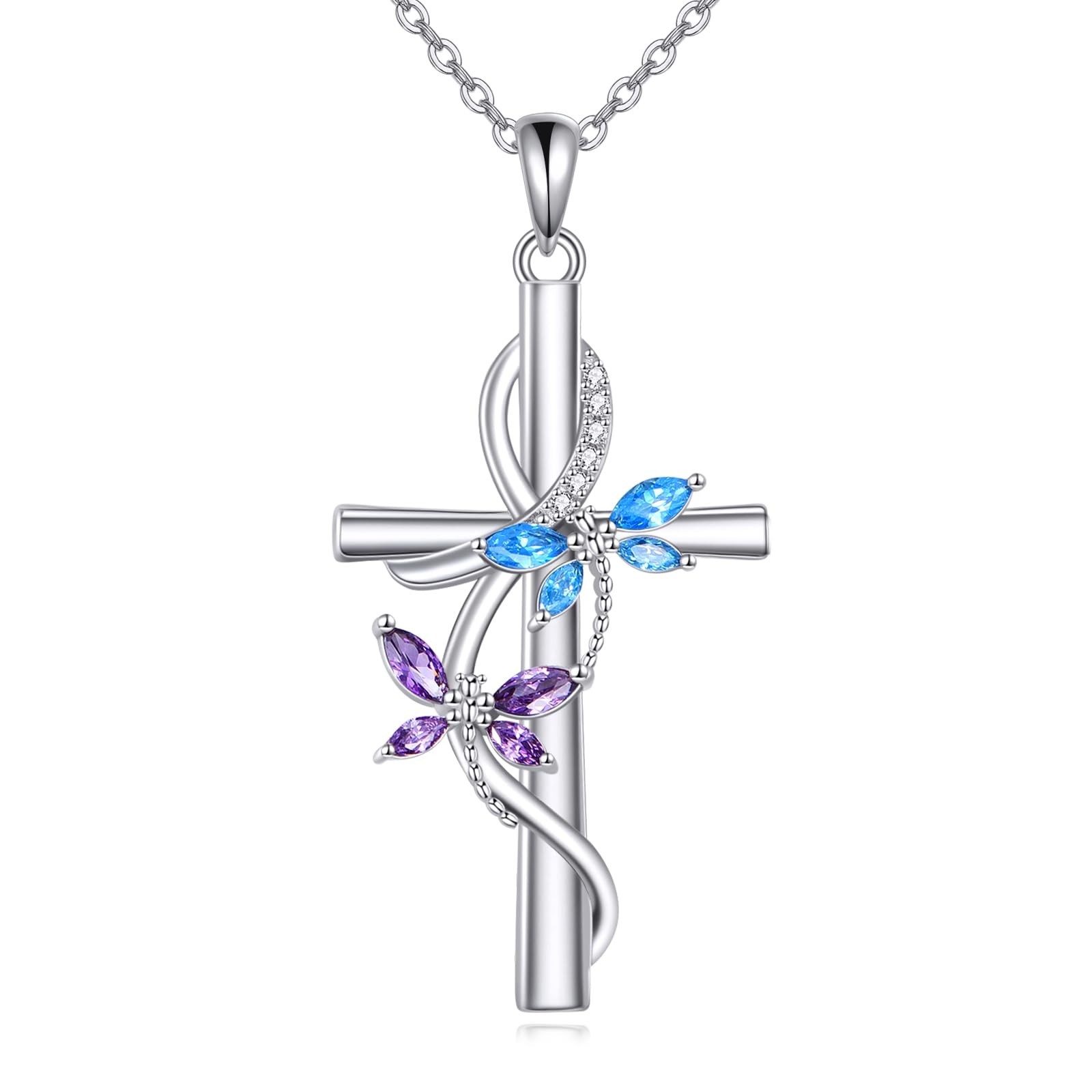 Flower Cross Necklace 925 Sterling Silver Carnation/Rose/Lily/Daisy Cross Nec... Flower Cross Necklace 925 Sterling Silver Carnation/Rose/Lily/Daisy Cross Nec...