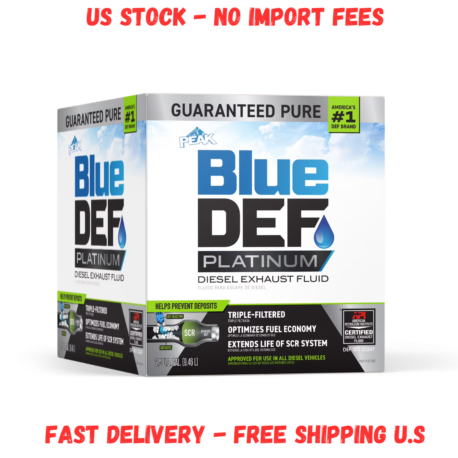 BlueDEF PLATINUM Diesel Exhaust Fluid, 2.5 gal BlueDEF PLATINUM Diesel Exhaust Fluid, 2.5 gal
