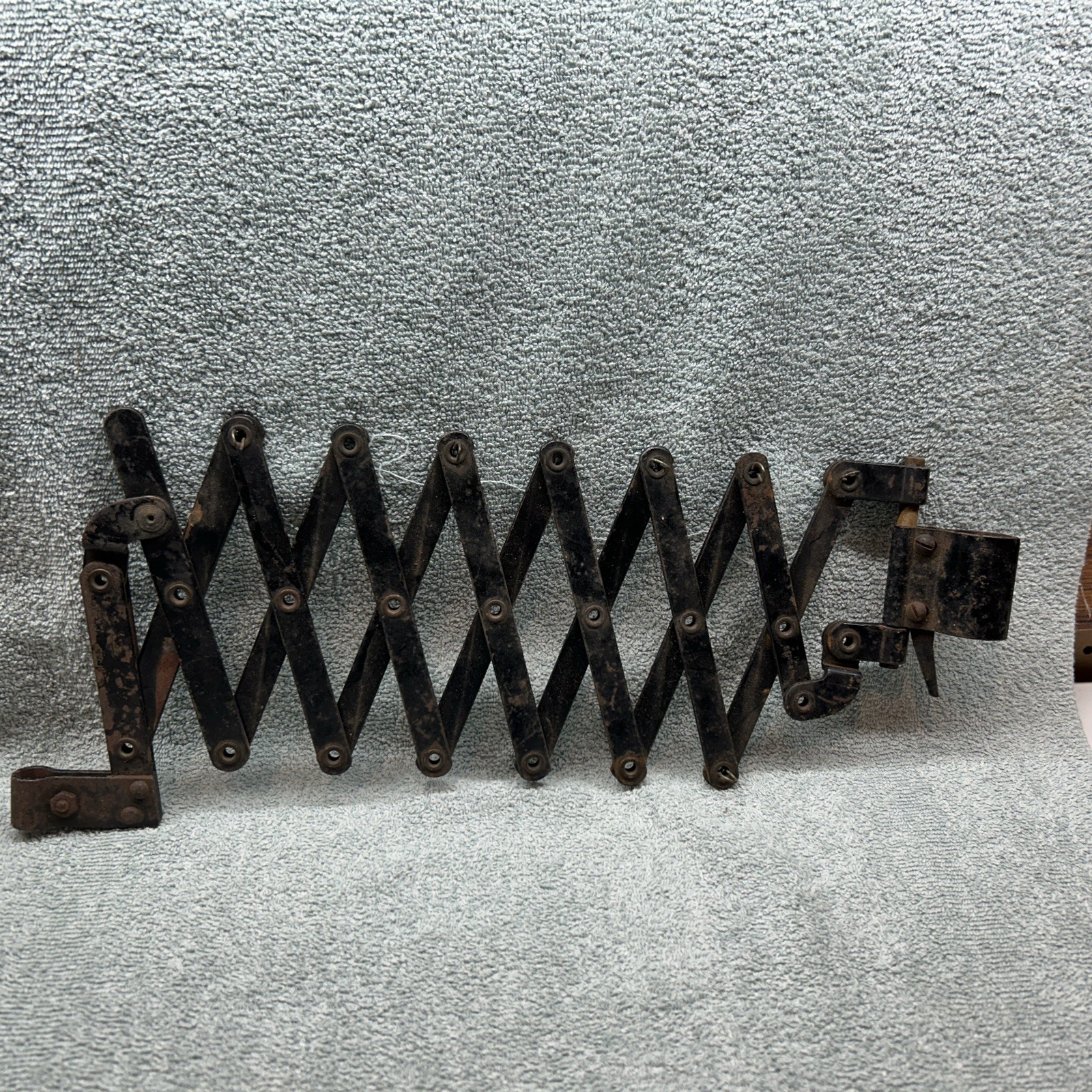 Antique 1920 American Electric Co Burns Railroad Accordion Scissor Extension Arm Antique 1920 American Electric Co Burns Railroad Accordion Scissor Extension Arm