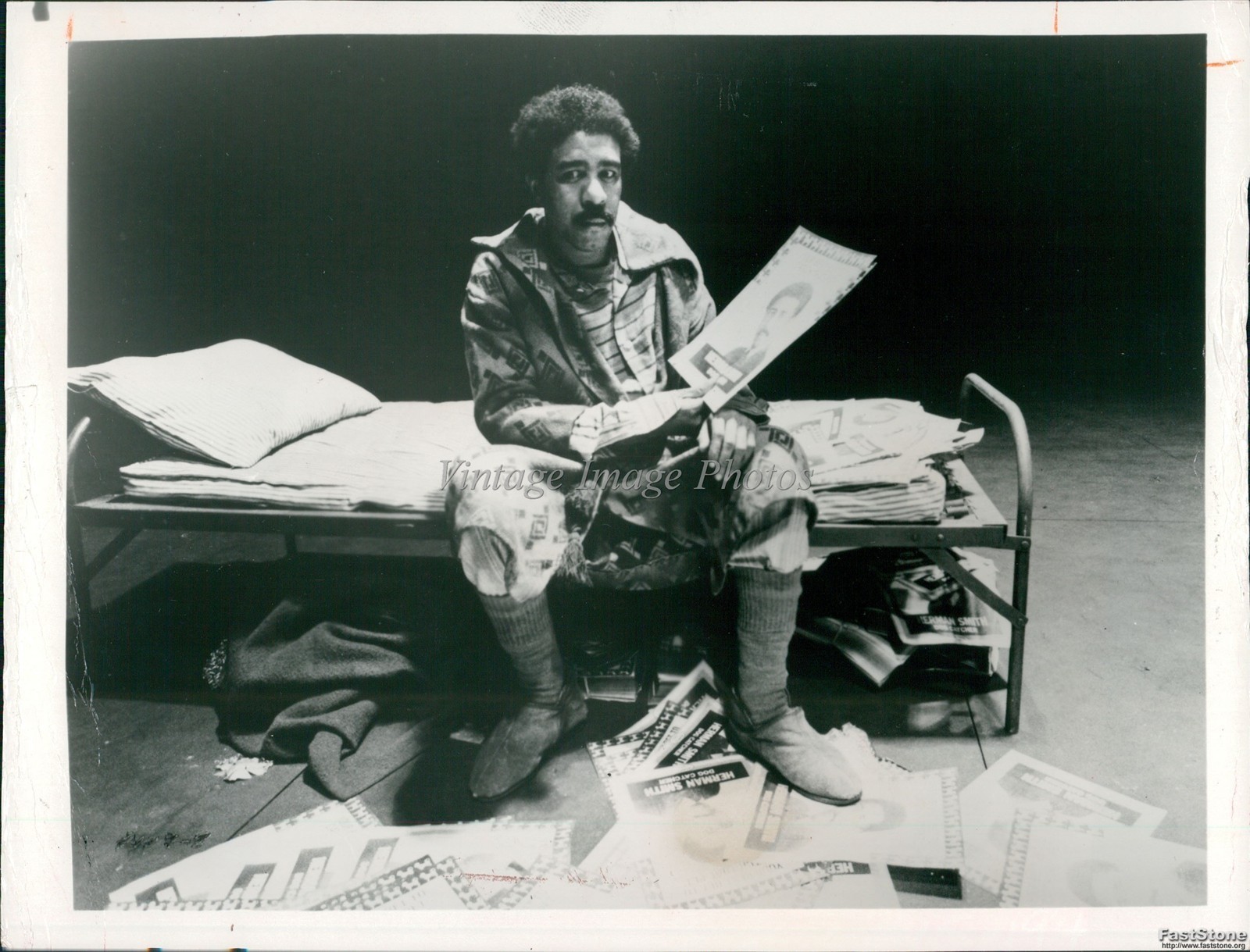1980 New York Richard Pryor The Wiz Cbs Television Network Vintage Photo 7x9