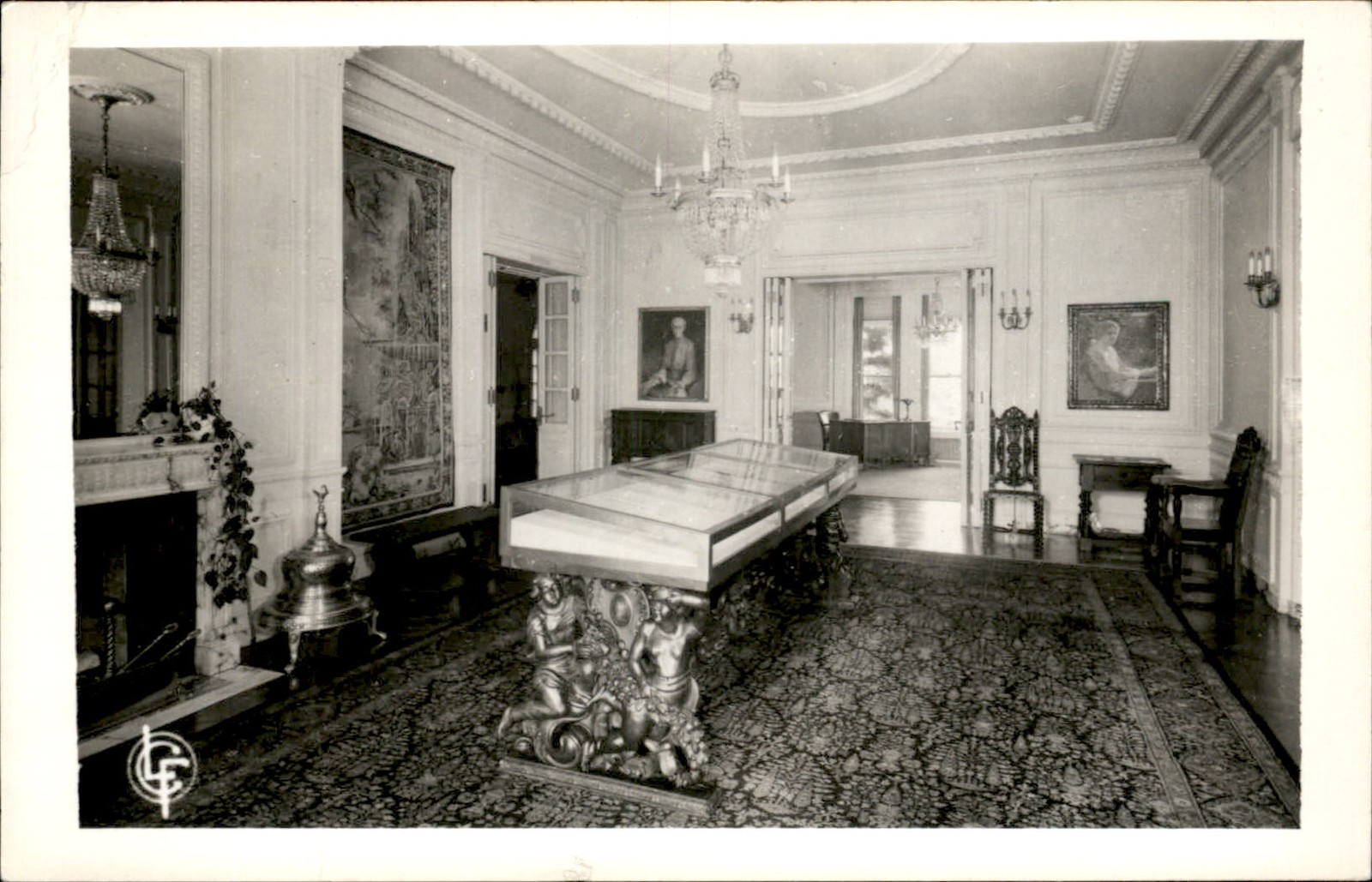 Brookline MA Main Exhibition Room c1940s-50s Real Photo Vintage Postcard Brookline MA Main Exhibition Room c1940s-50s Real Photo Vintage Postcard